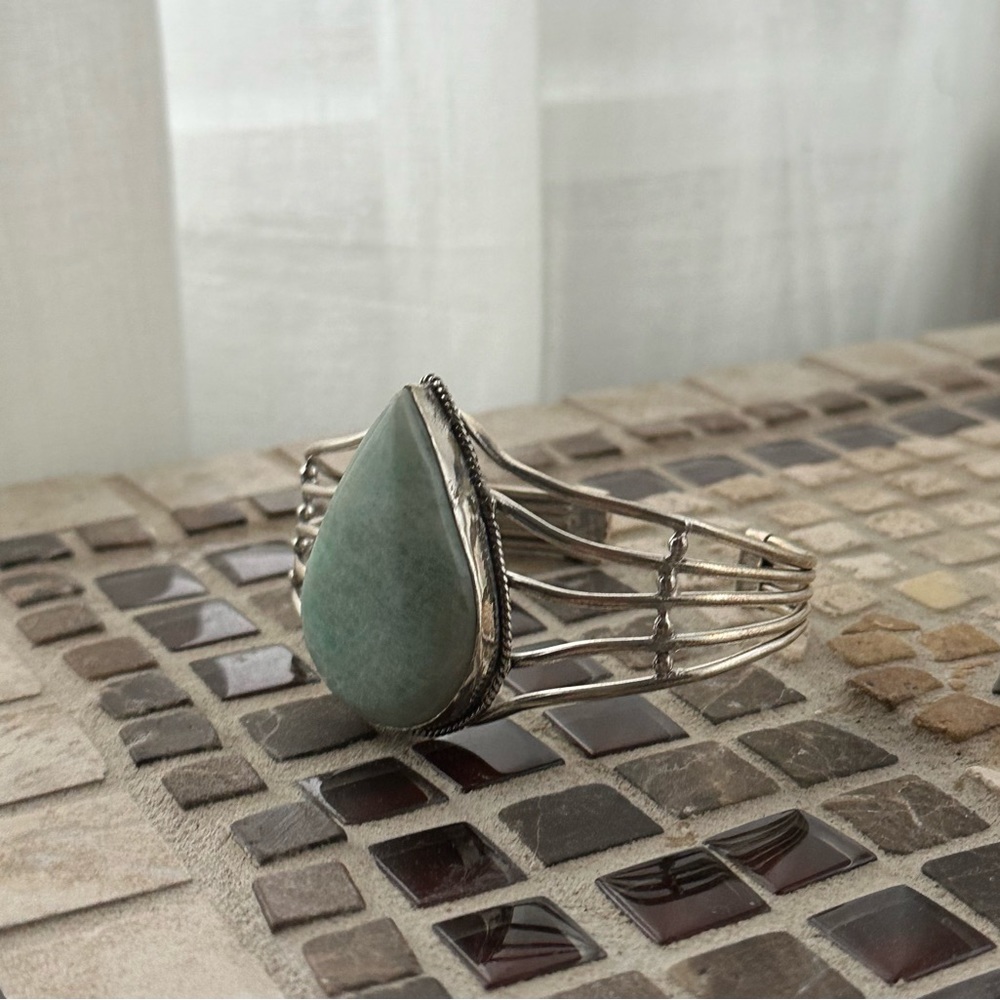 Blue Amazonite Bangle Cuff - image 2